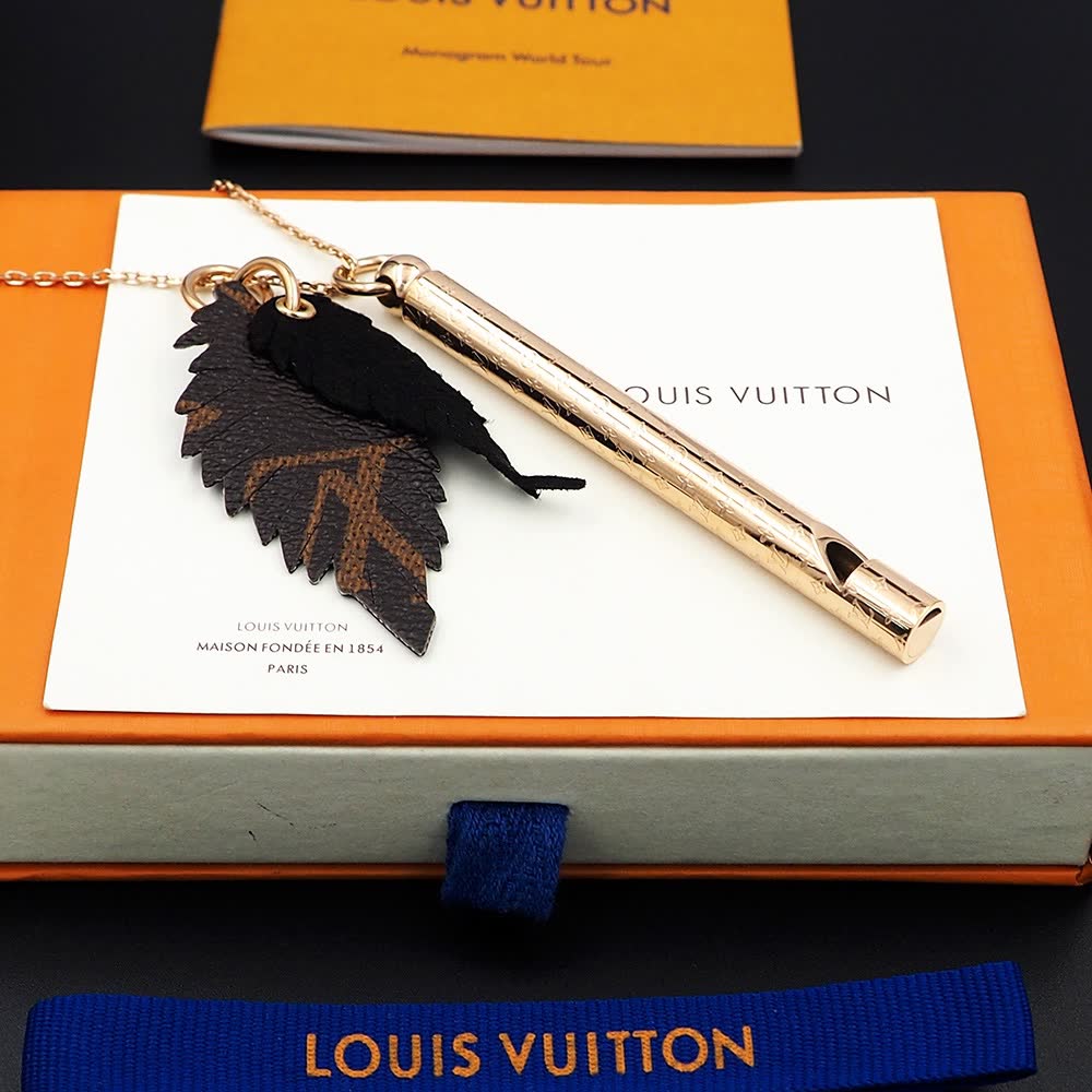 Louis Vuitton Whistle Leaf Pendant Necklace